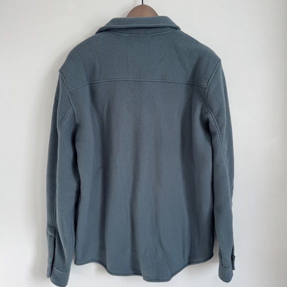 NWT Frank and Oak The Tundra Polar Fleece Overshirt in Stormy Blue, Men's Size M - Picture 4 of 14